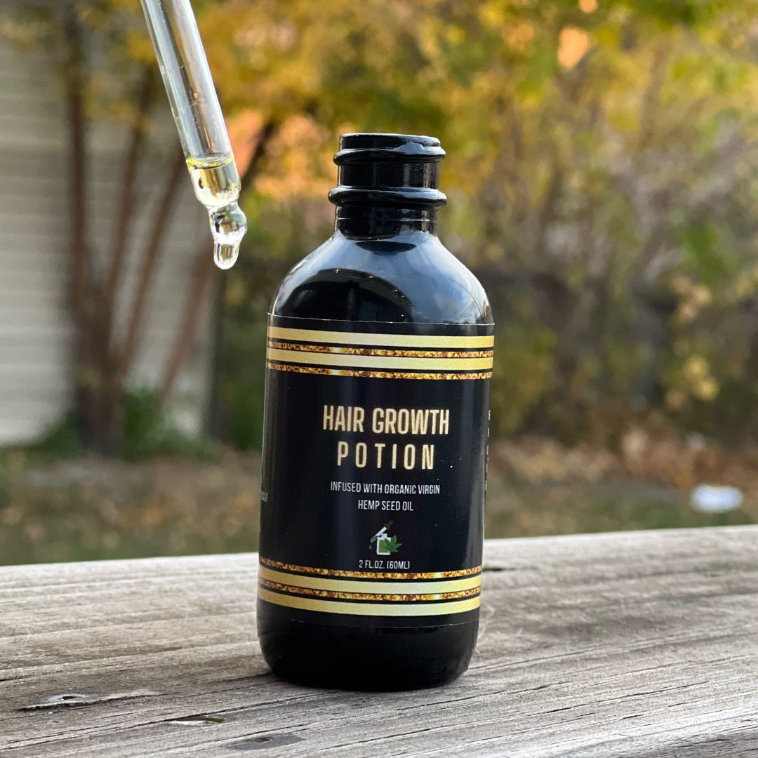 Hair Growth Potion-Infused with Hemp Seed Oil- Strengthens & Repairs Scalp & Hair 2oz